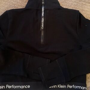 Calvin Klein Cropped Black Stretch Jacket